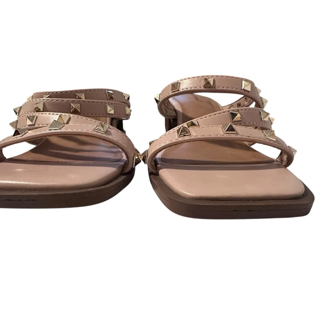 Pierre Dumas Blush Studded Sandals‎ with 2in Heel NWOT Size 8 Preppy HOCO - Image 2