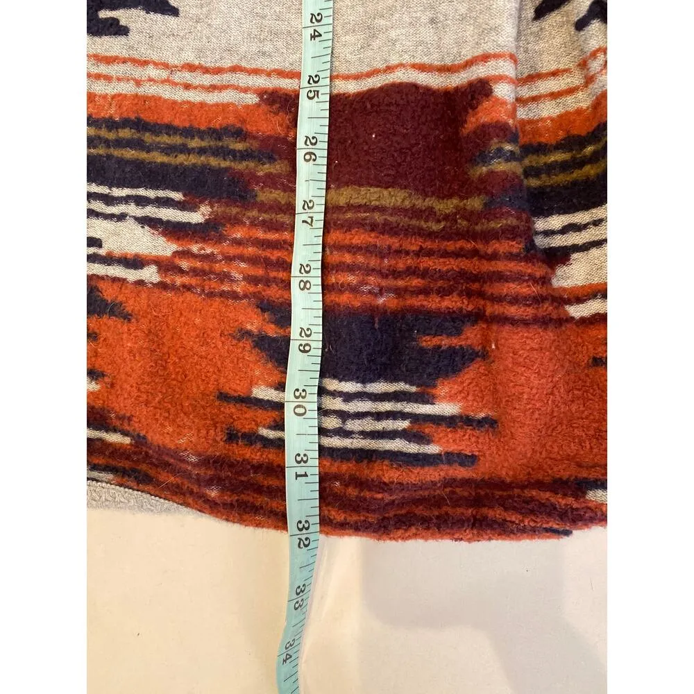 Lucky Brand Open Front Southwestern Style Boho Cardigan Sweater Sz Lg Cotton - Image 11