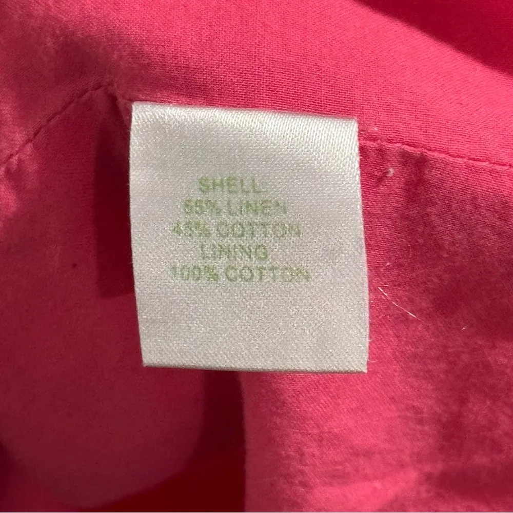 Lilly Pulitzer Size 2 Pink Pineapple Cocktail Linen Cotton Shift Dress Vacation - Image 4