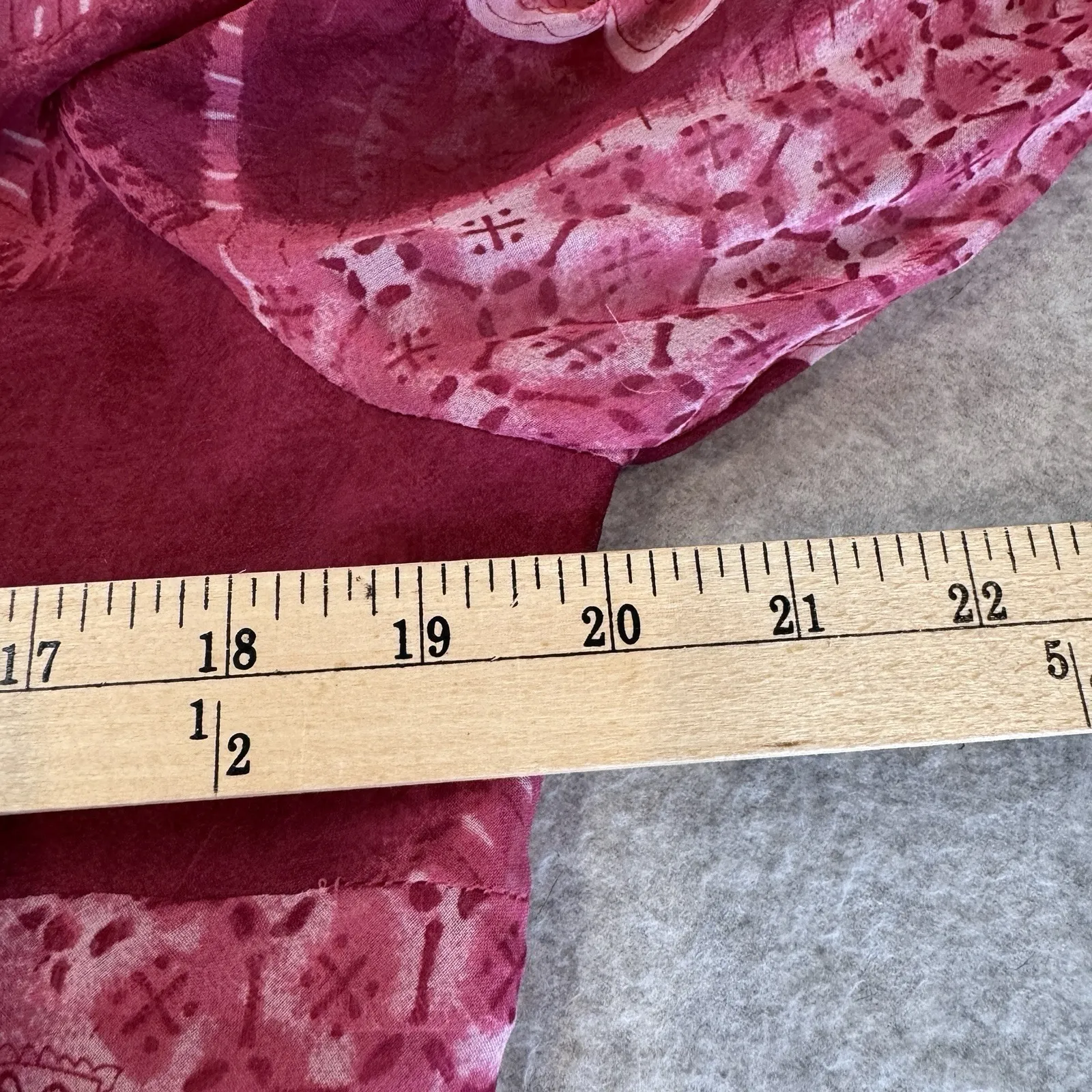 Vintage New York City Design Co Silk Sheer Top Womens Large Pink Coquette Fairy - Image 11