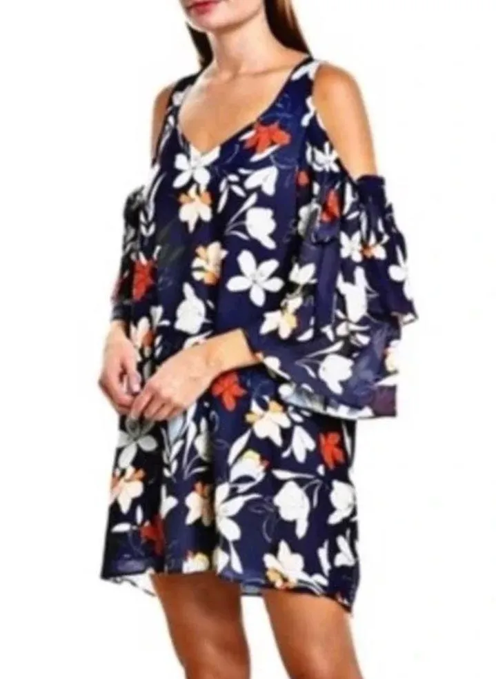 Parker Floral Mini Dress Shift Cold Shoulder Size S NWT $398.00 - Image 7