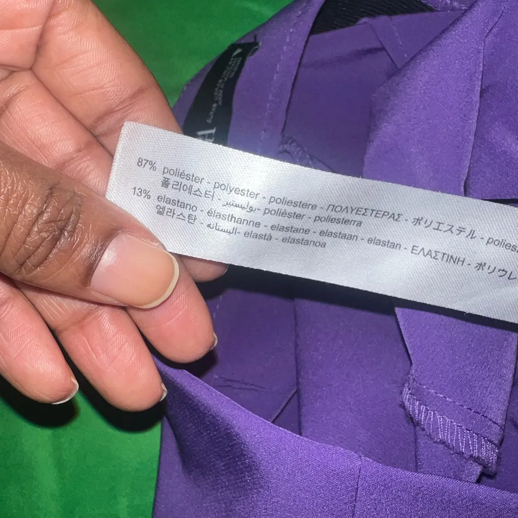 Zara Purple Straight Leg/ Minimal Flare Women's Pants with side Zipper size XS - Image 4