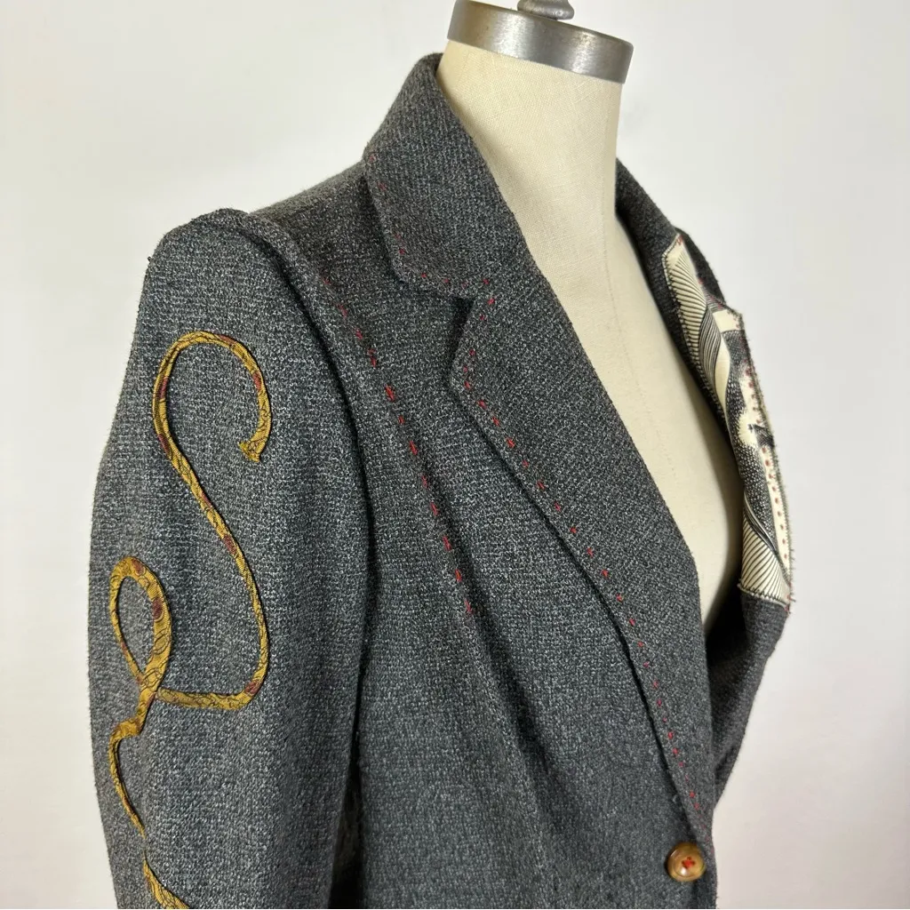 Bohemia Sun and Moon Blazer Gray Size 2 - Image 6