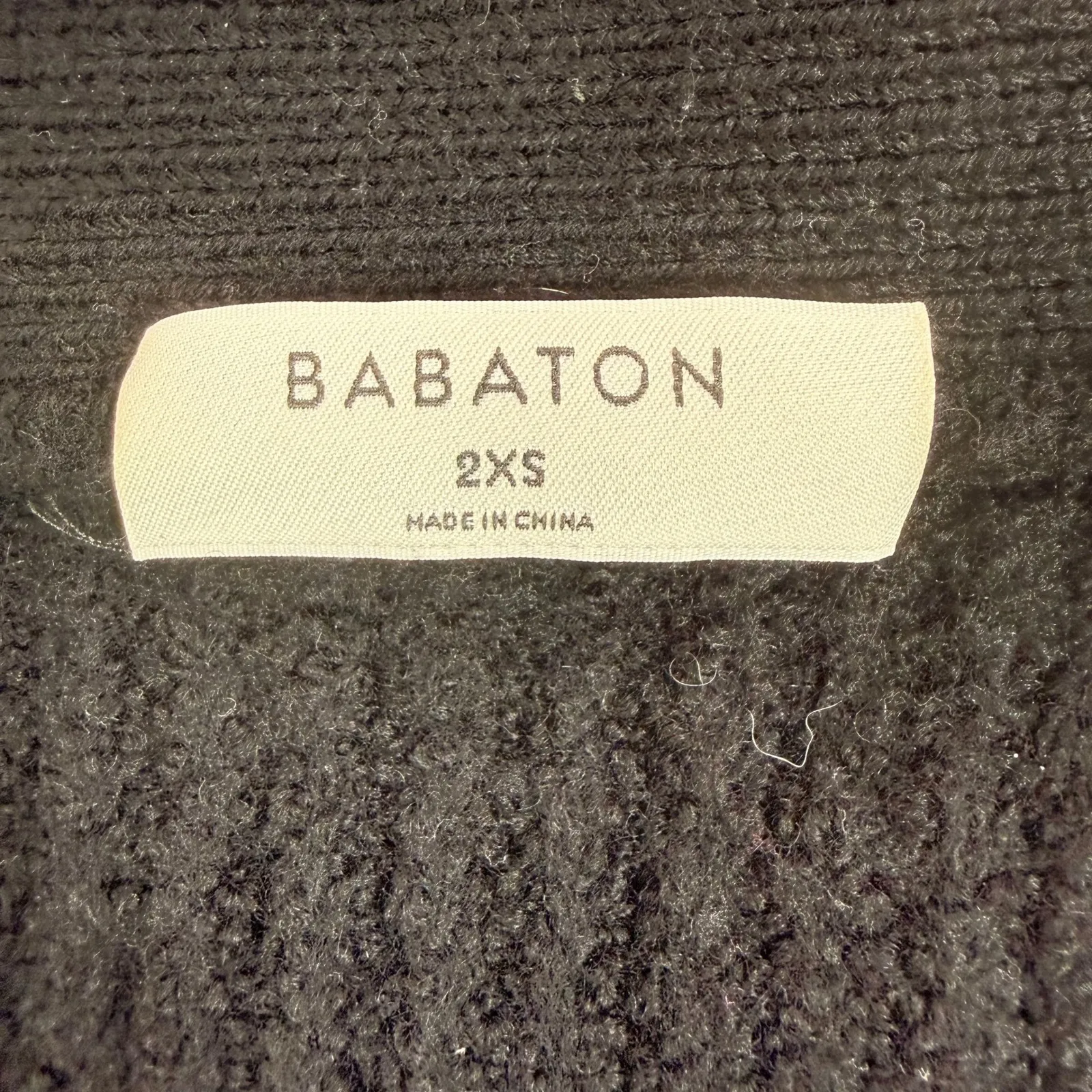 Babaton Aritzia Canberra Merino Wool Ribbed Cropped Button Cardigan Sweater 2XS - Image 7