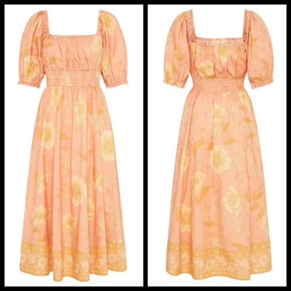 💕SPELL & THE GYPSY💕 Sloan Soiree Dress ~ Peach Floral Print Medium M NWT Pink - Image 12