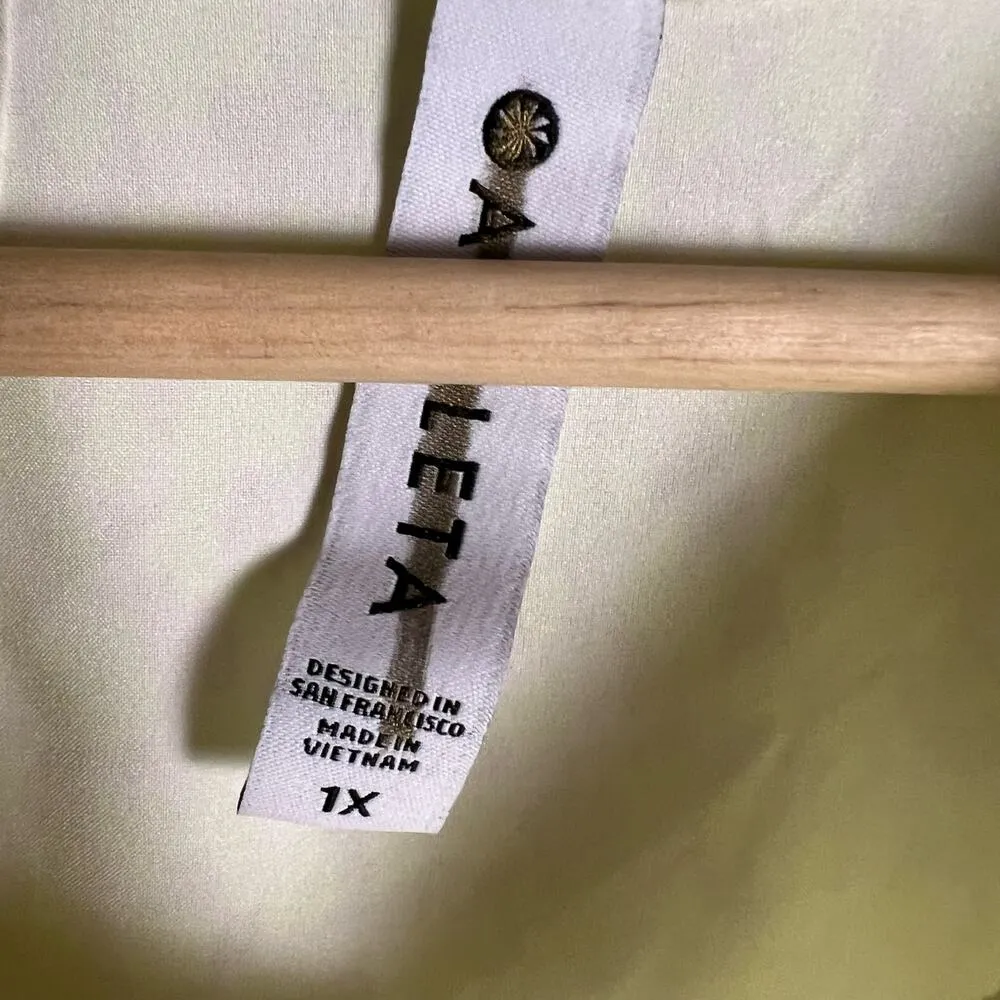 Athleta Zephyr Print Tank Top in Neon Yellow Leopard Print Plus Size 1X - Image 6