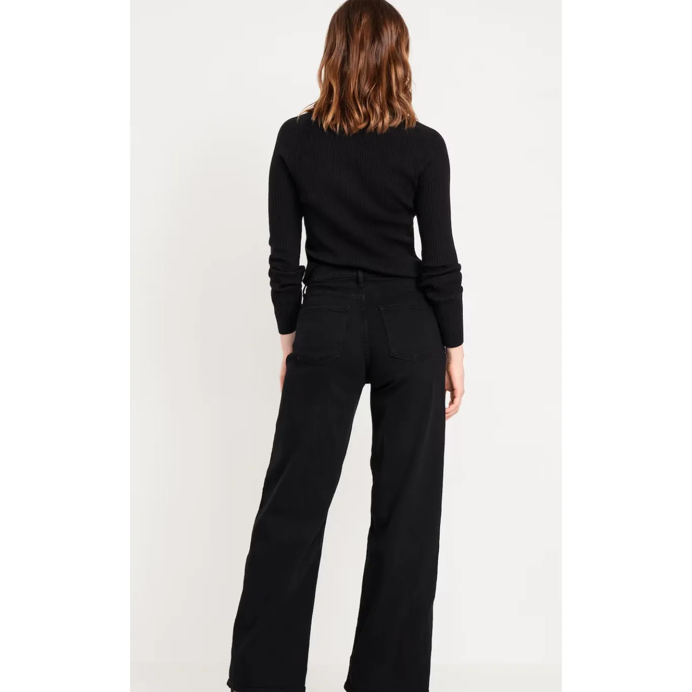 Old Navy Women's 12 Tall High Rise Wow Loose Black Ankle Length Jeans - Image 3