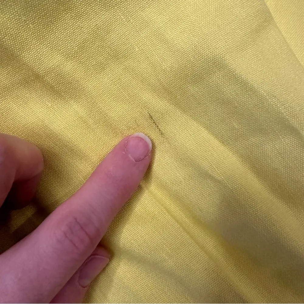 DKNY Textured Patch Pocket Crop Jacket Women's Yellow Size 14 Designer Button Up - Image 6