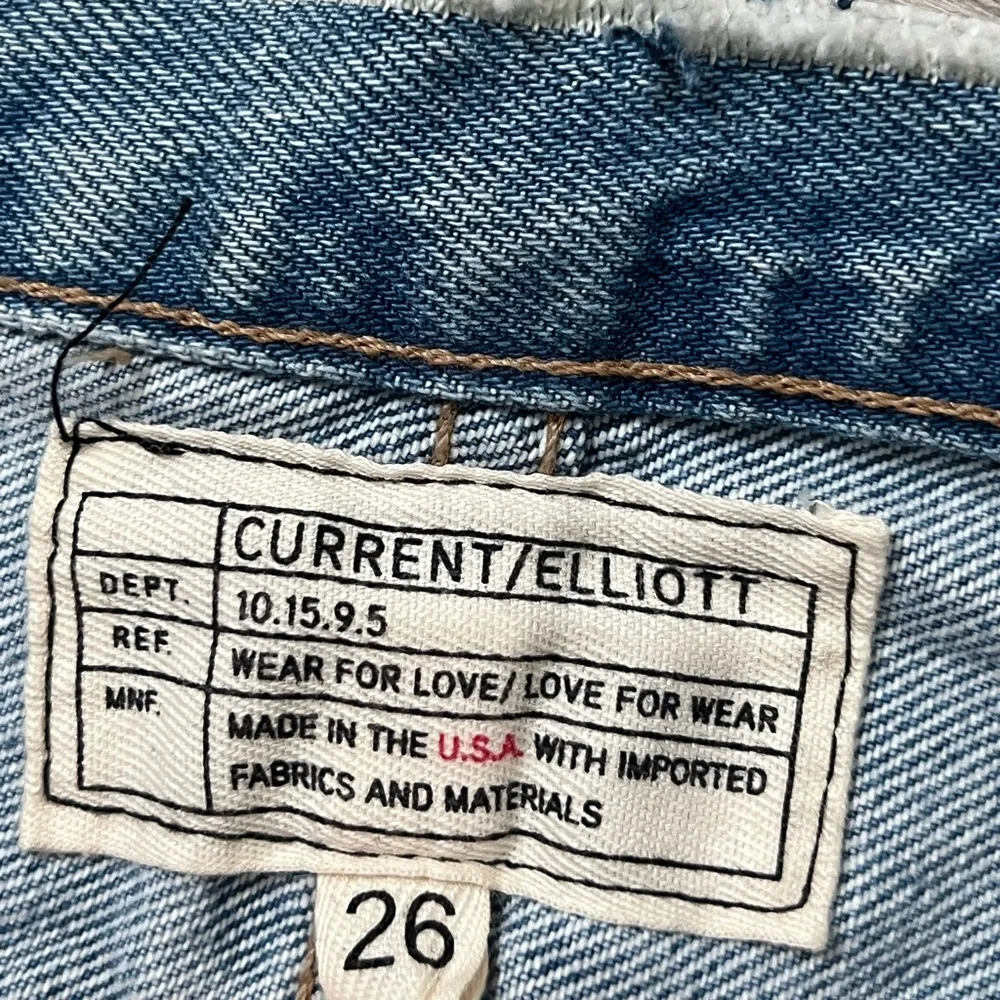 Current/Elliott The Original Straight w/ Cut Off Waistband Jeans | 26 - Image 9
