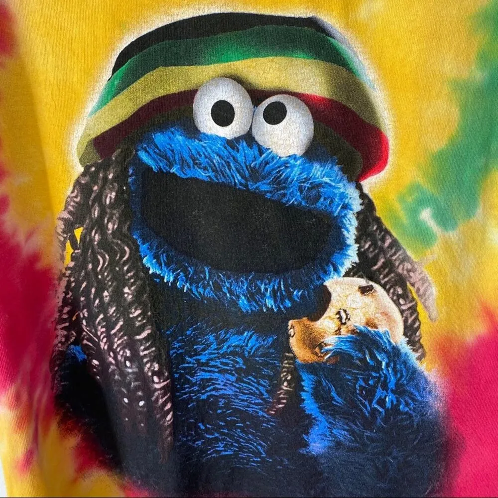 Sesame Street Munchies Oscar Tie Dye Shirt Large - Image 2