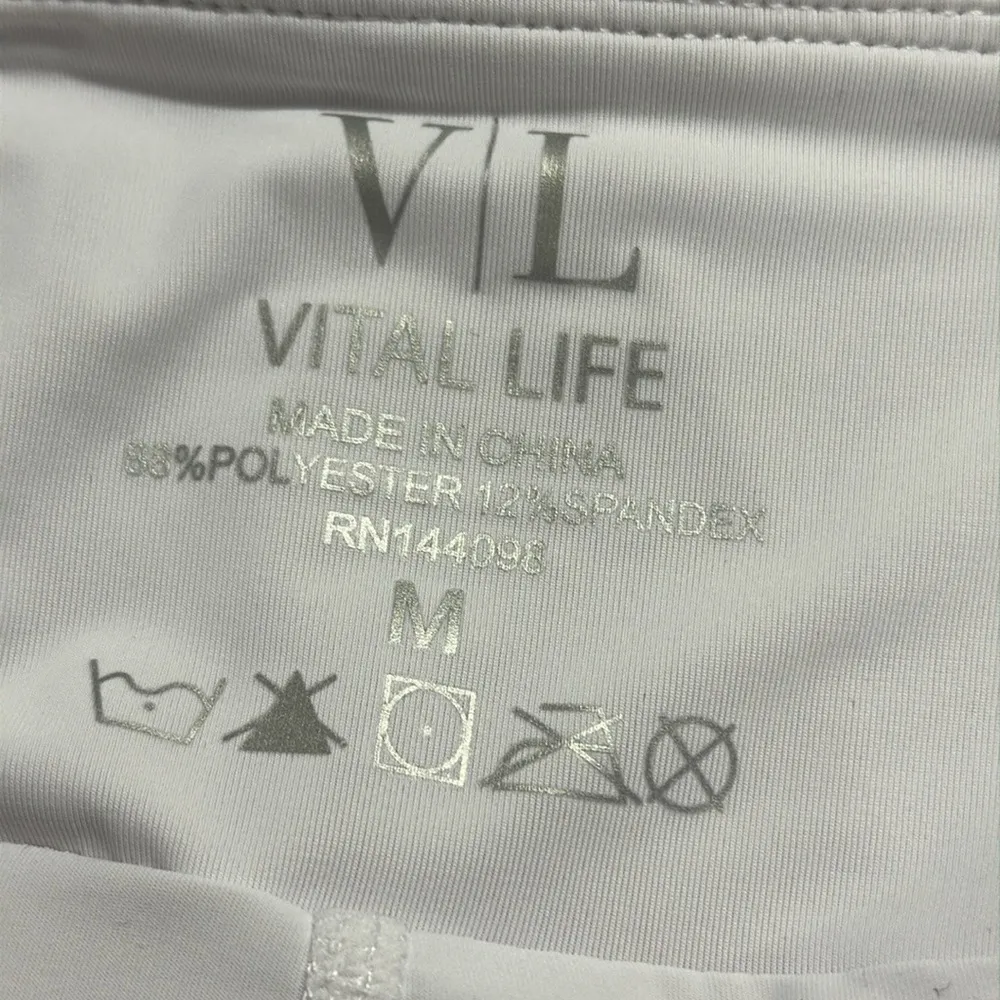 Vital Life White Pull On Tiered Petal Skort with Pockets Shorts Skirt Womens M Size M - Image 12