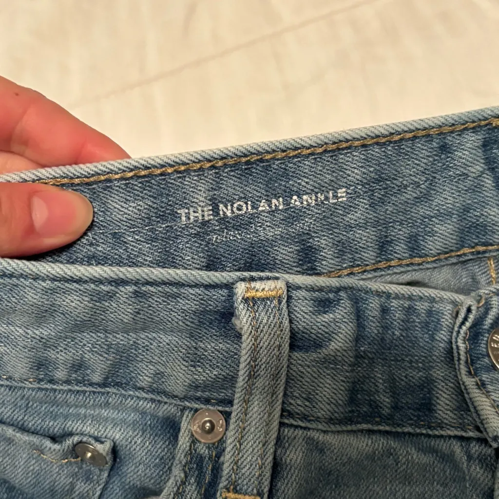 Adriano Goldschmeid The Nolan Ankle Relaxed Slim Ankle Jean 27R Distressed Flaw - Image 4