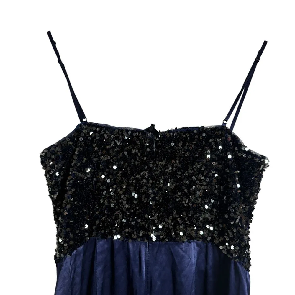 Badgley Mischka Rose Sequin Embellished Satin Wide Leg Cocktail Jumpsuit Size 10 - Image 11