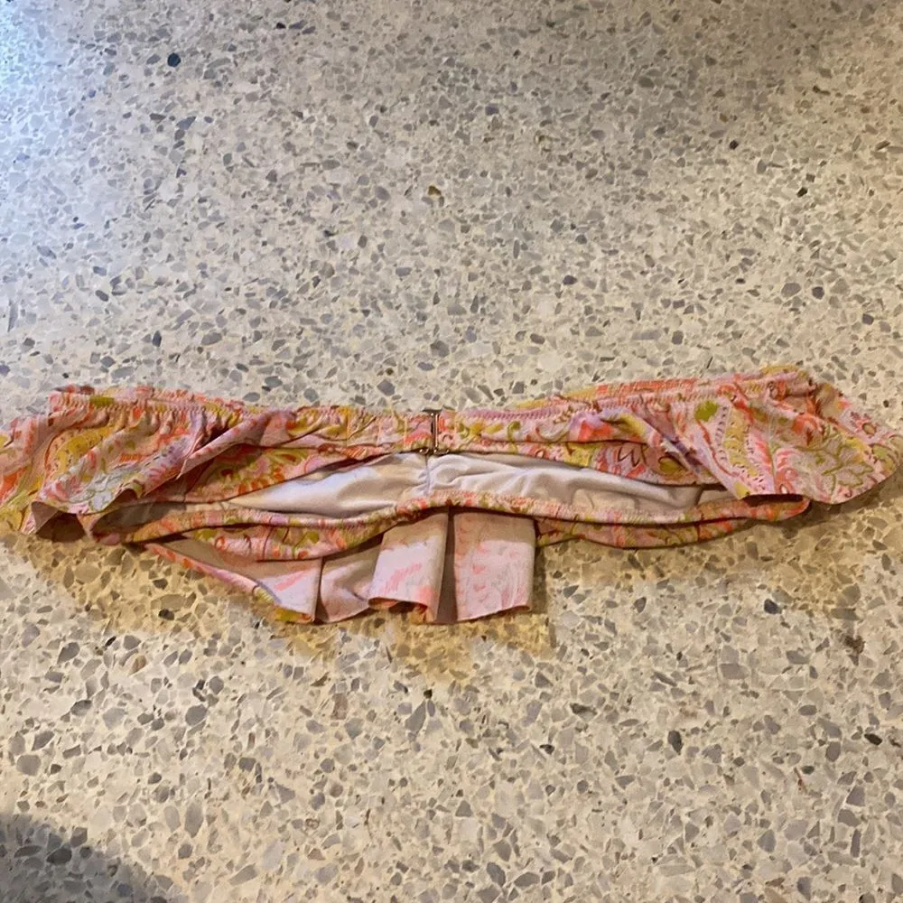 VICTORIA SECRET STRAPLESS TOP PINK PAISLEY PINK MEDIUM - Image 2