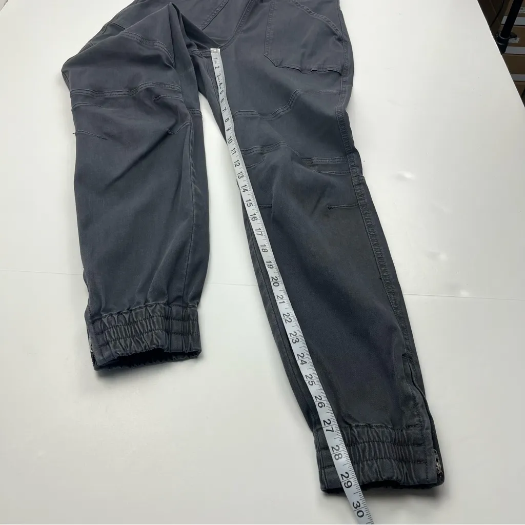 Spanx Stretch Twill Cargo Jogger Black / Grey / Gray Womens‎ Size Medium Pant - Image 9