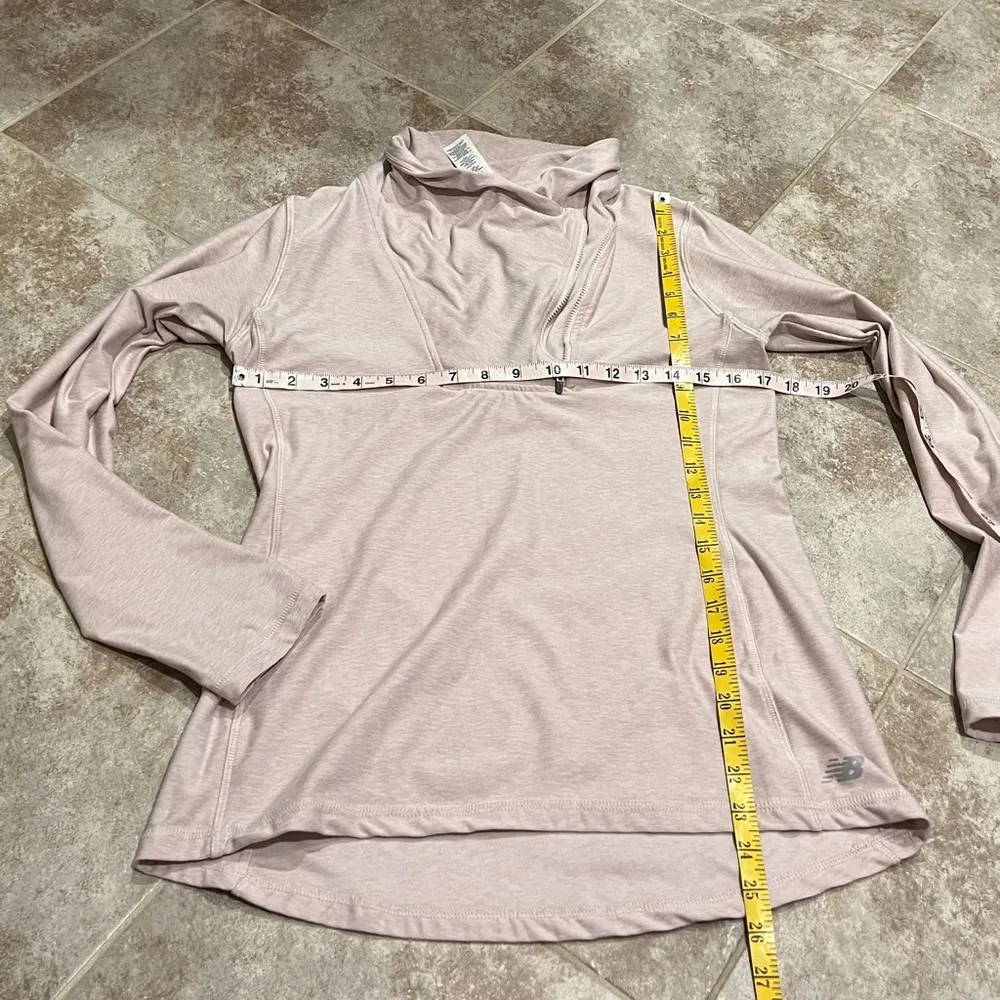 NWOT New Balance Long Sleeve Athletic Pullover Light Pink 1/4 Zip Top Medium - Image 4