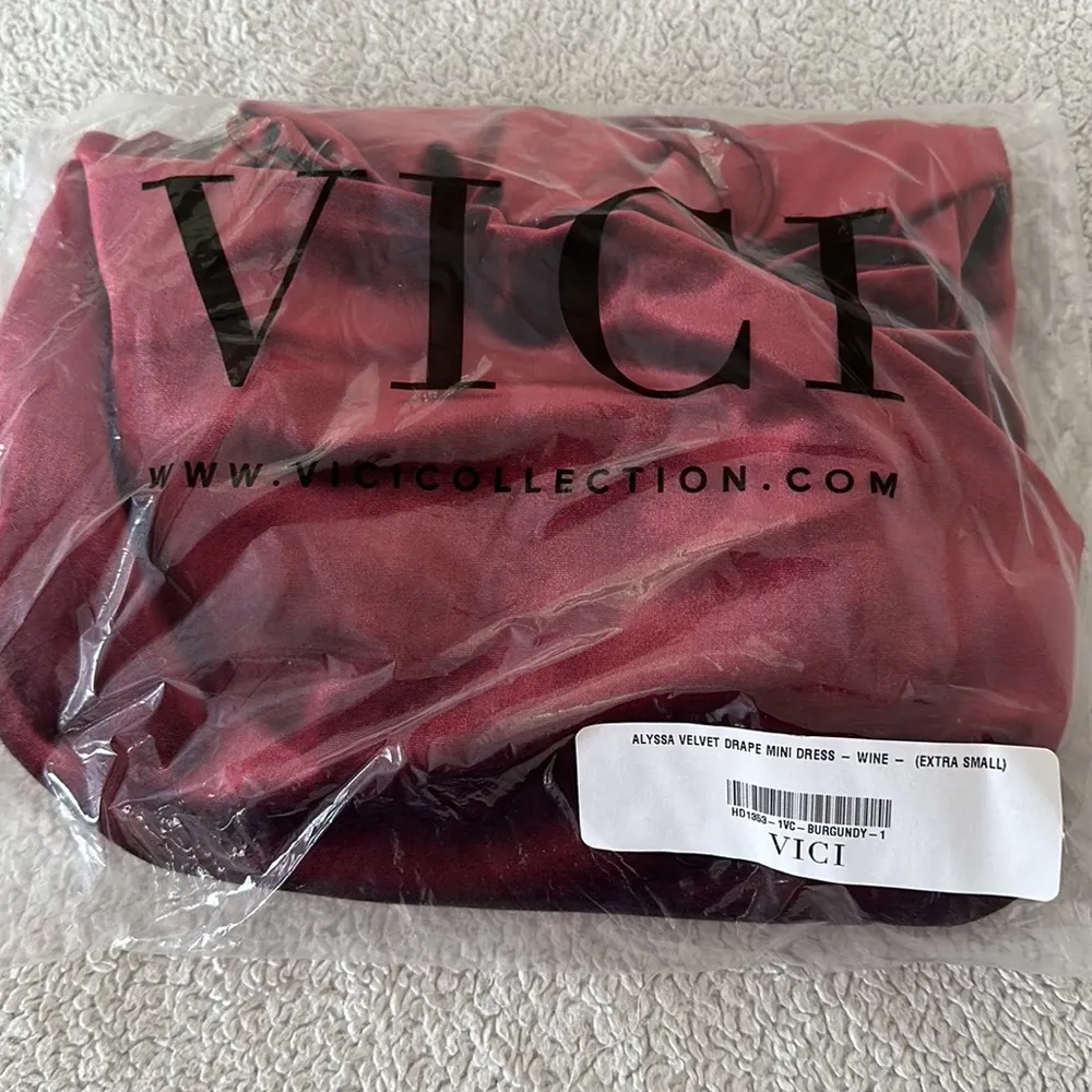 VICI | Alyssa Velvet Drape Mini Dress - Image 6