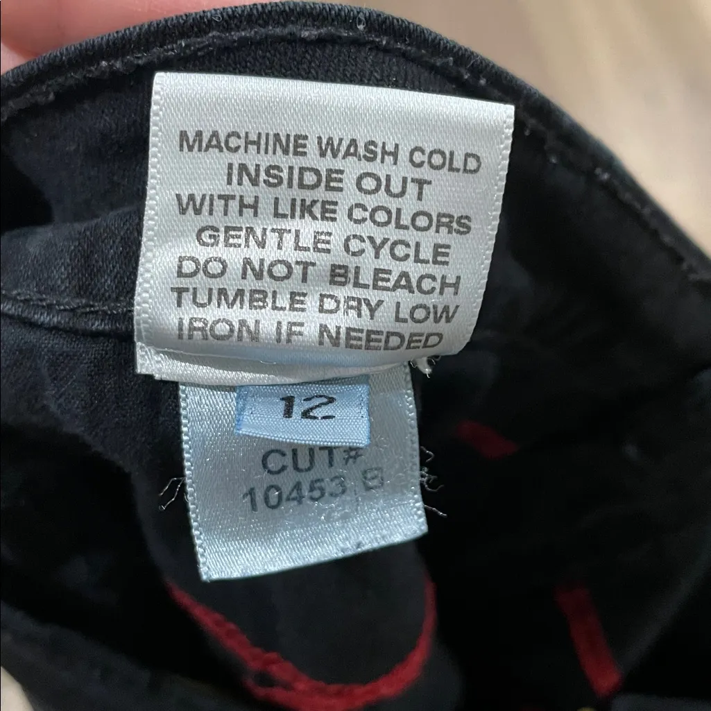 NYDJ Tummy Tuck Black Jeans Straight Leg Size 12 - Image 9