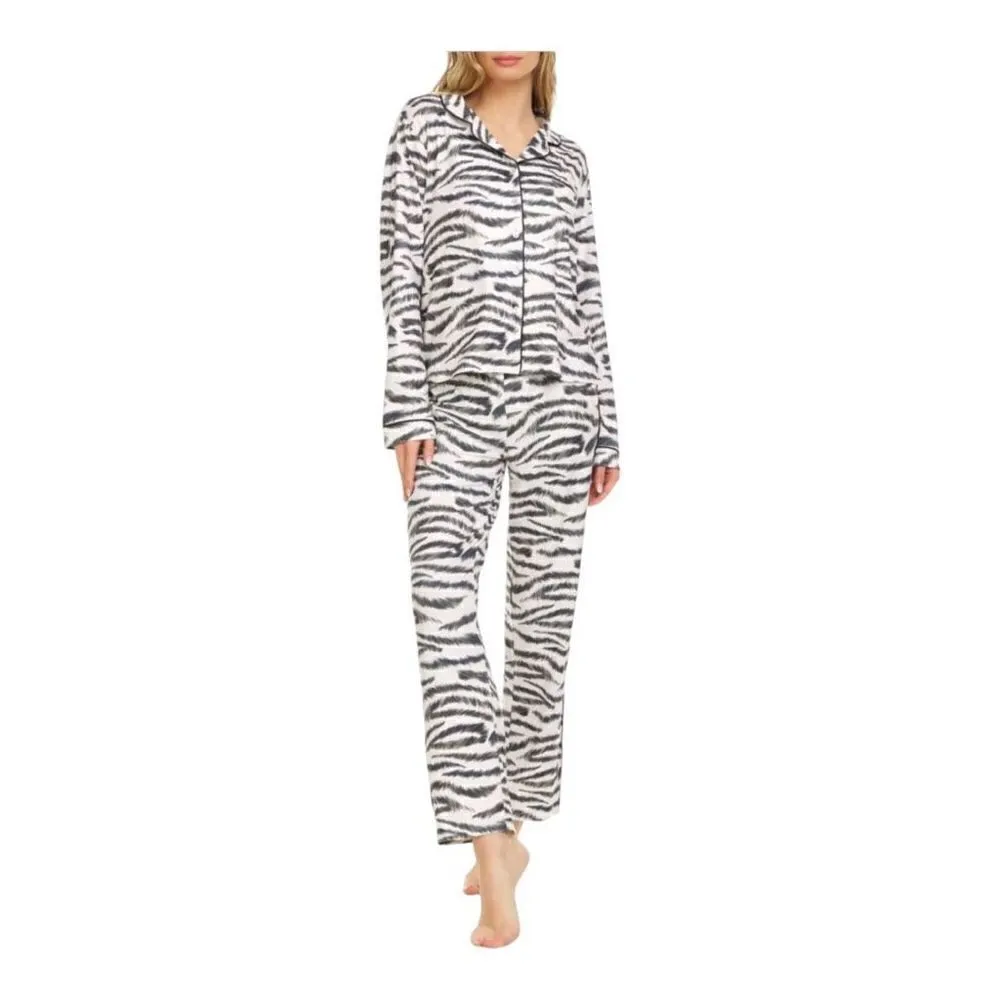 Flora Nikrooz Women’s Zebra Print Pajama Set - Image 2