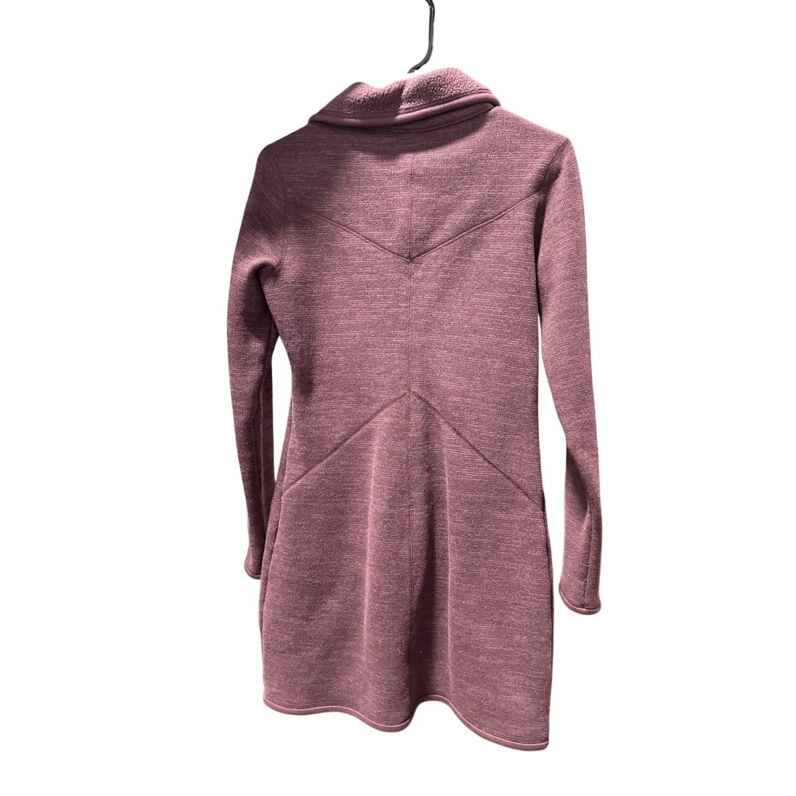 Patagonia Women’s Better Sweater Longline Coat Full Zip Hooded Plum Small - Image 2