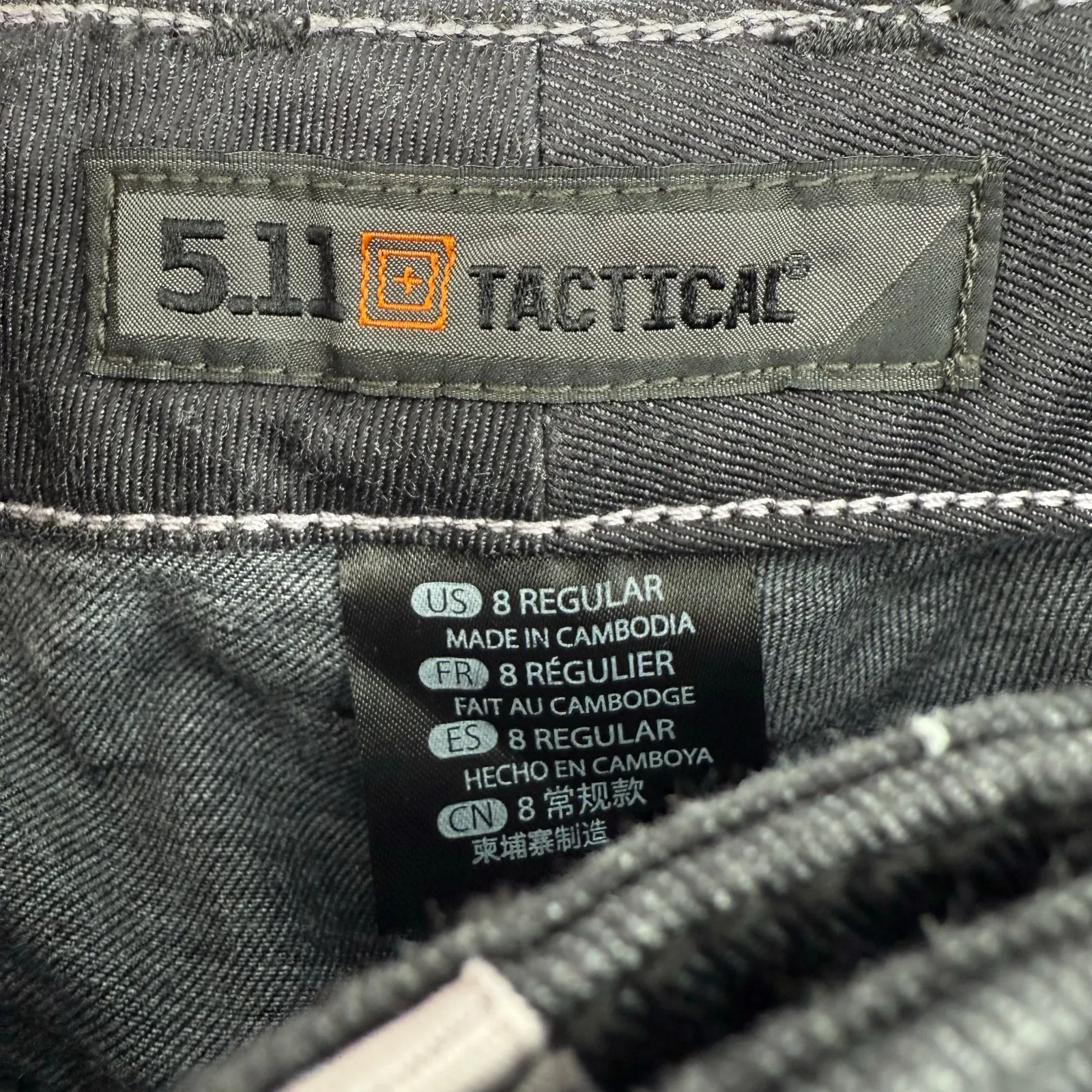 5.11 Tactical Size 8 Regular Black Denim Jean Pants Women's Skinny Fit Bottoms - Image 4