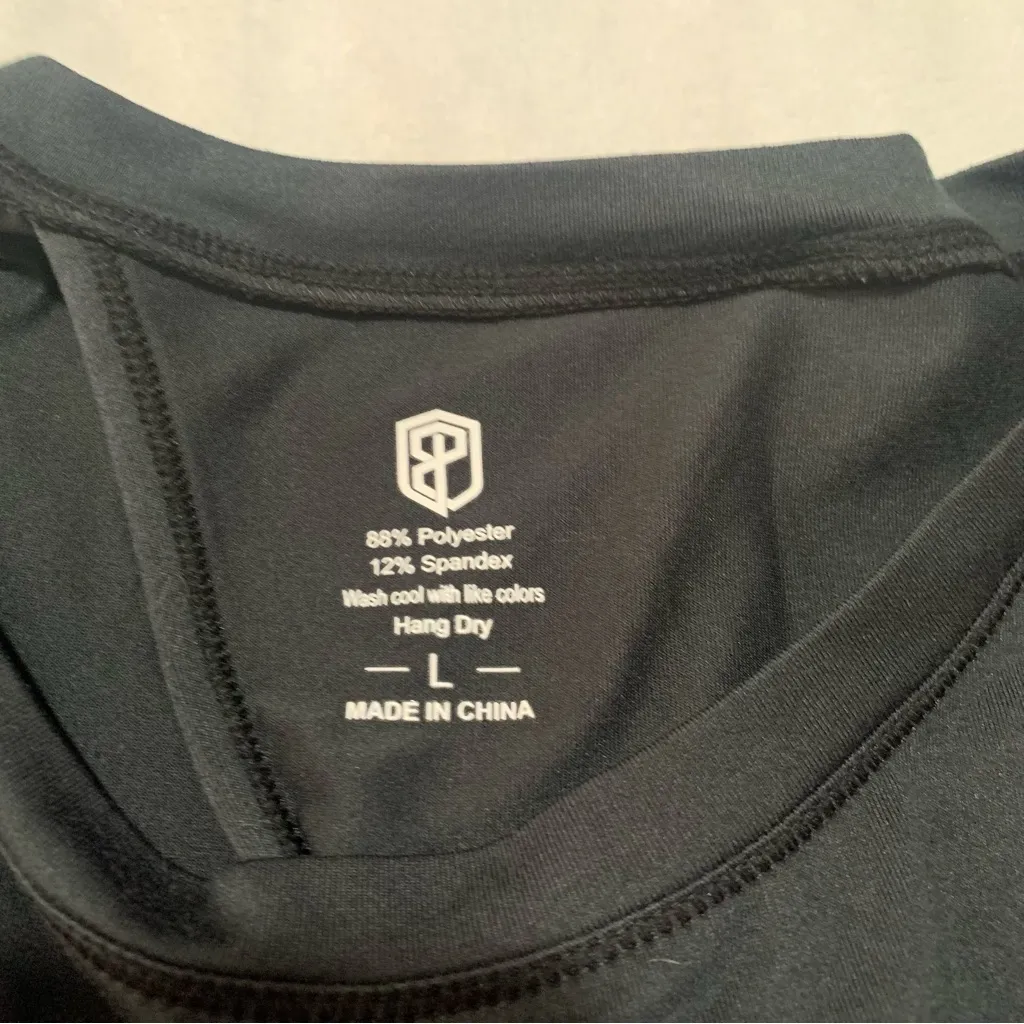 Born Primitive women's large Black Long Sleeve Women's Top split back athletic w - Image 3