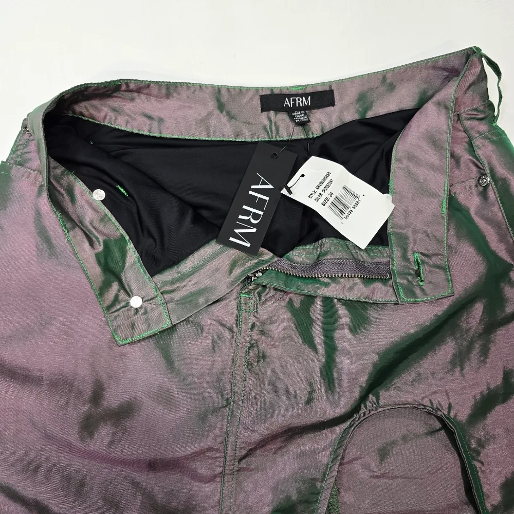 AFRM x REVOLVE Bianca Skirt in Iridescent Green Size 24 - Image 5