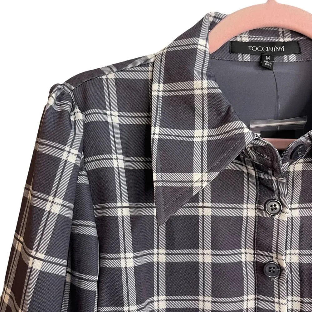 Toccin A Line Blouson Mini Shirtdress Size M - Image 4