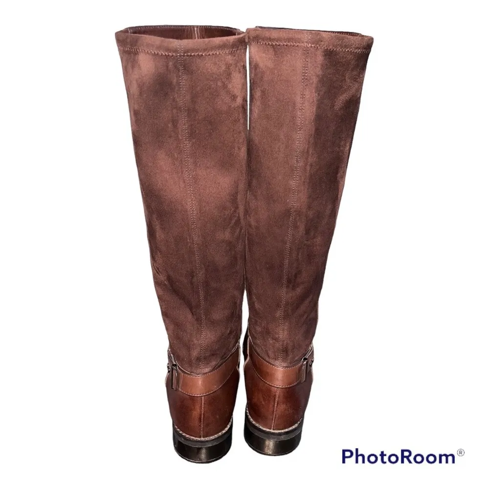 Cole Haan Brown Leather Adler Tall Riding Boots - Image 5