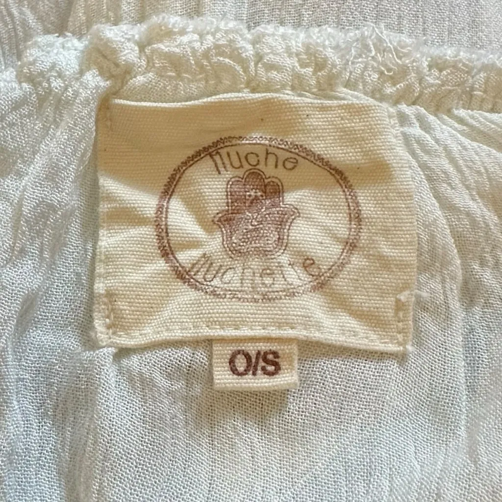 Muche & Muchette Embroidered Ruffle One Shoulder Mini Dress White One Size Beach - Image 6