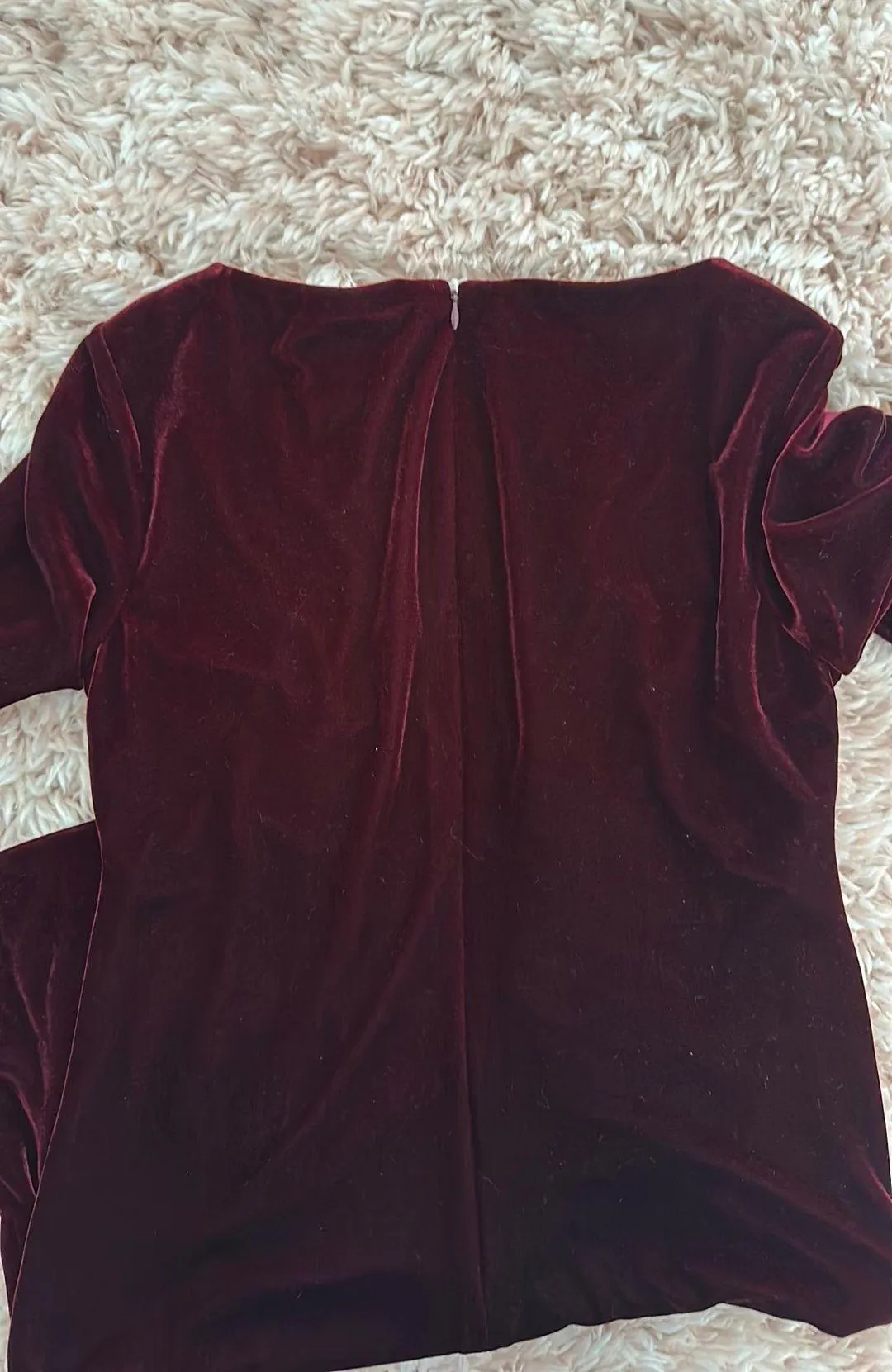 Velvet Dress Red Size 4 - Image 3