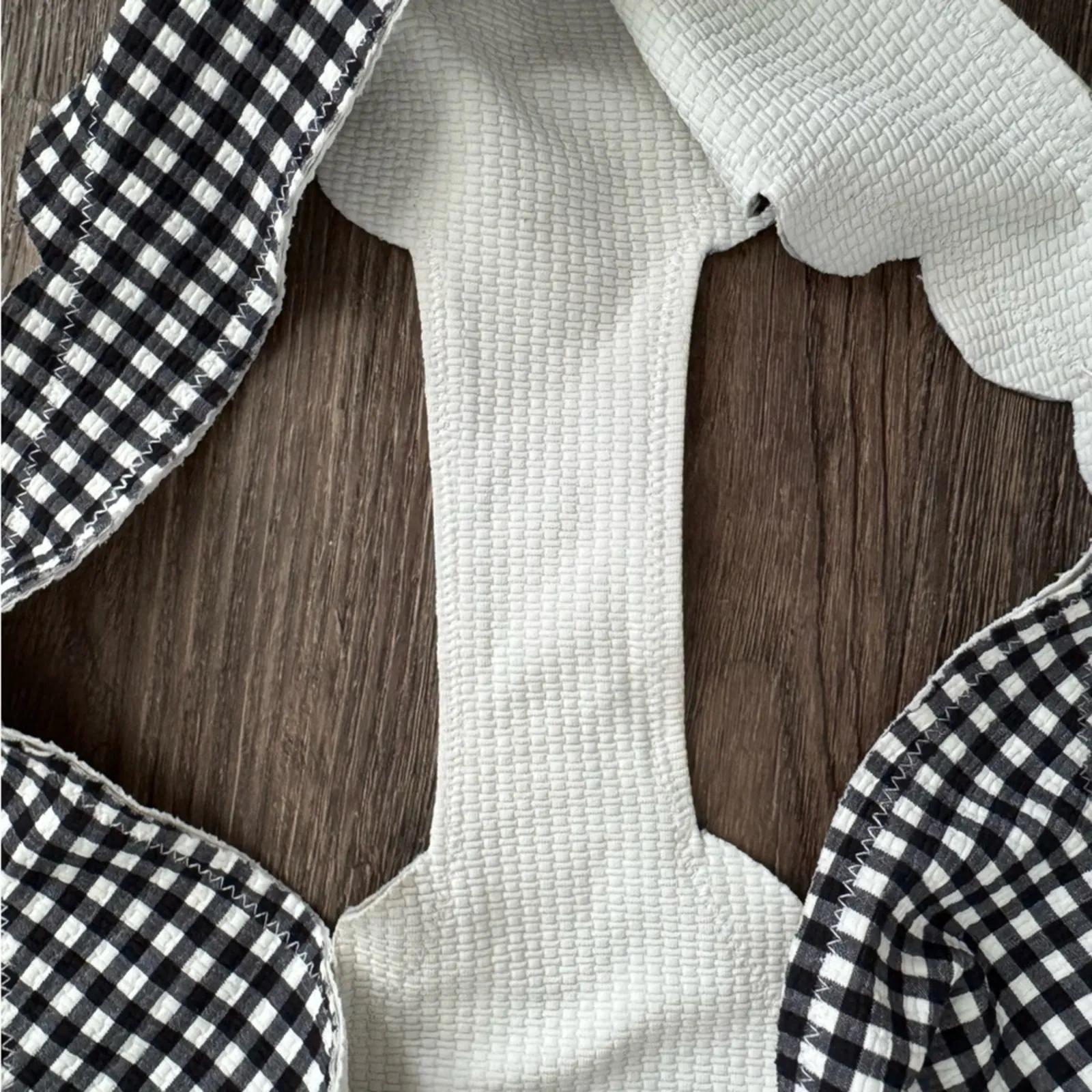 Marysia Swim Broadway Bikini Bottom in Gingham Black/White Print Size Medium Black - Image 5