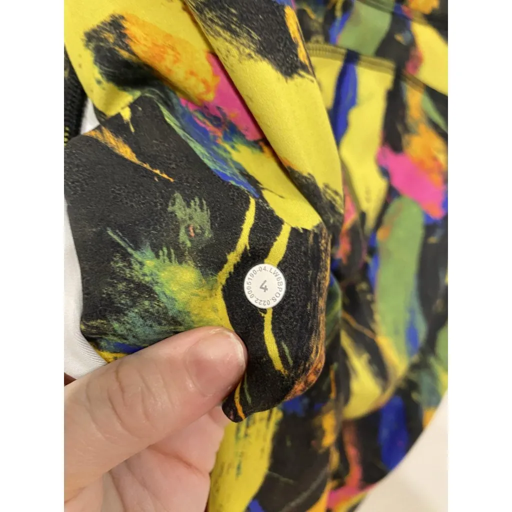 Lululemon Capri Leggings Womens 4 Multicolor Abstract Tie Dye Yoga Gym Running - Image 5