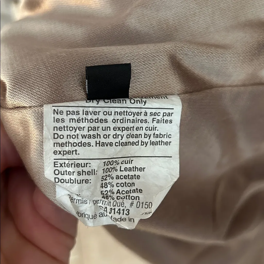 Bod + Christensen‎ Light Tan Cream Suede Leather Jacket coat Long Women’s Medium Brown - Image 4