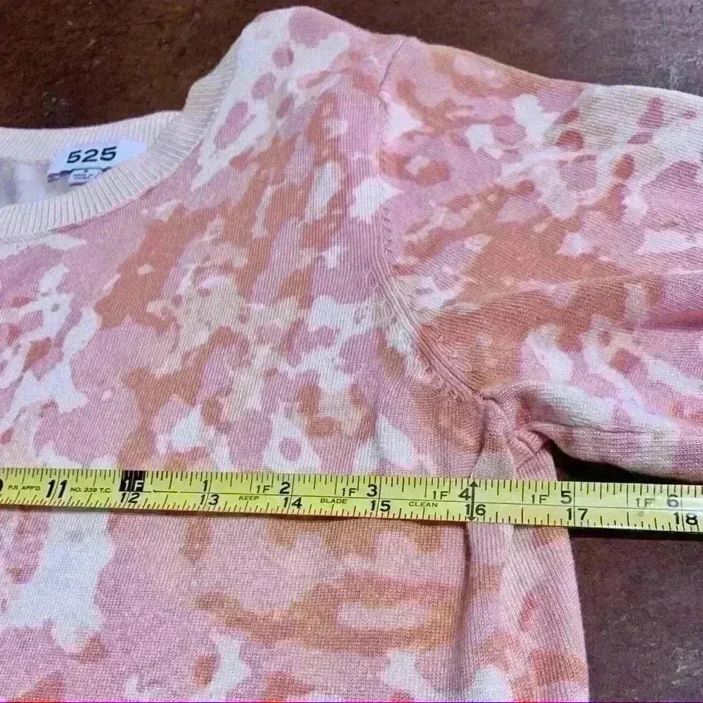 525 AMERICA BORN Pink Camo Knit Stretch Comfy Dress Short Sleeve Dress Barbie - Image 8