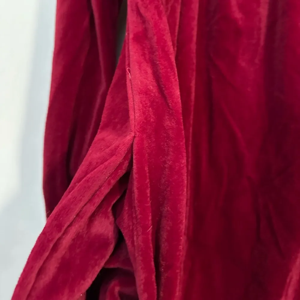 NWT Christian Dior Vintage velvet gown loungewear robe burgundy deadstock fall - Image 7