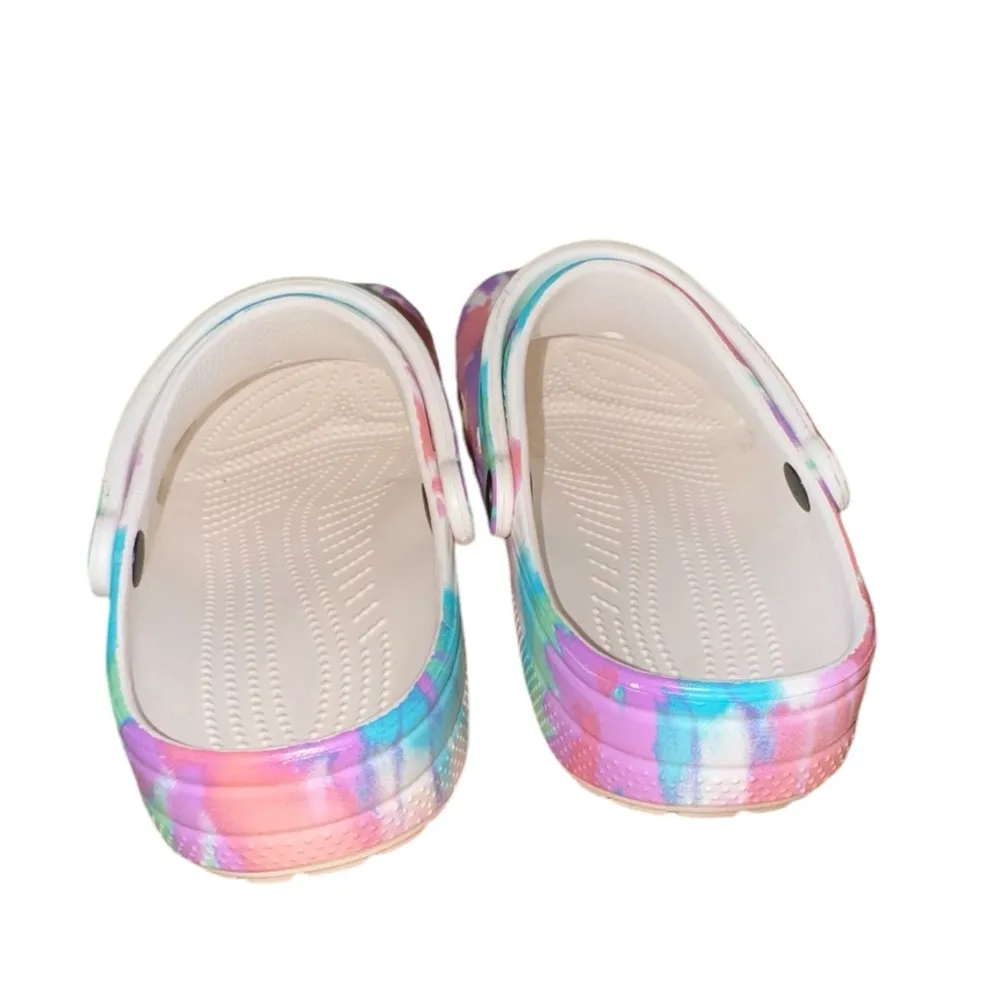 Crocs Multicolor Tie-Dye Clogs Women’s 10 Men’s 8 - Image 2