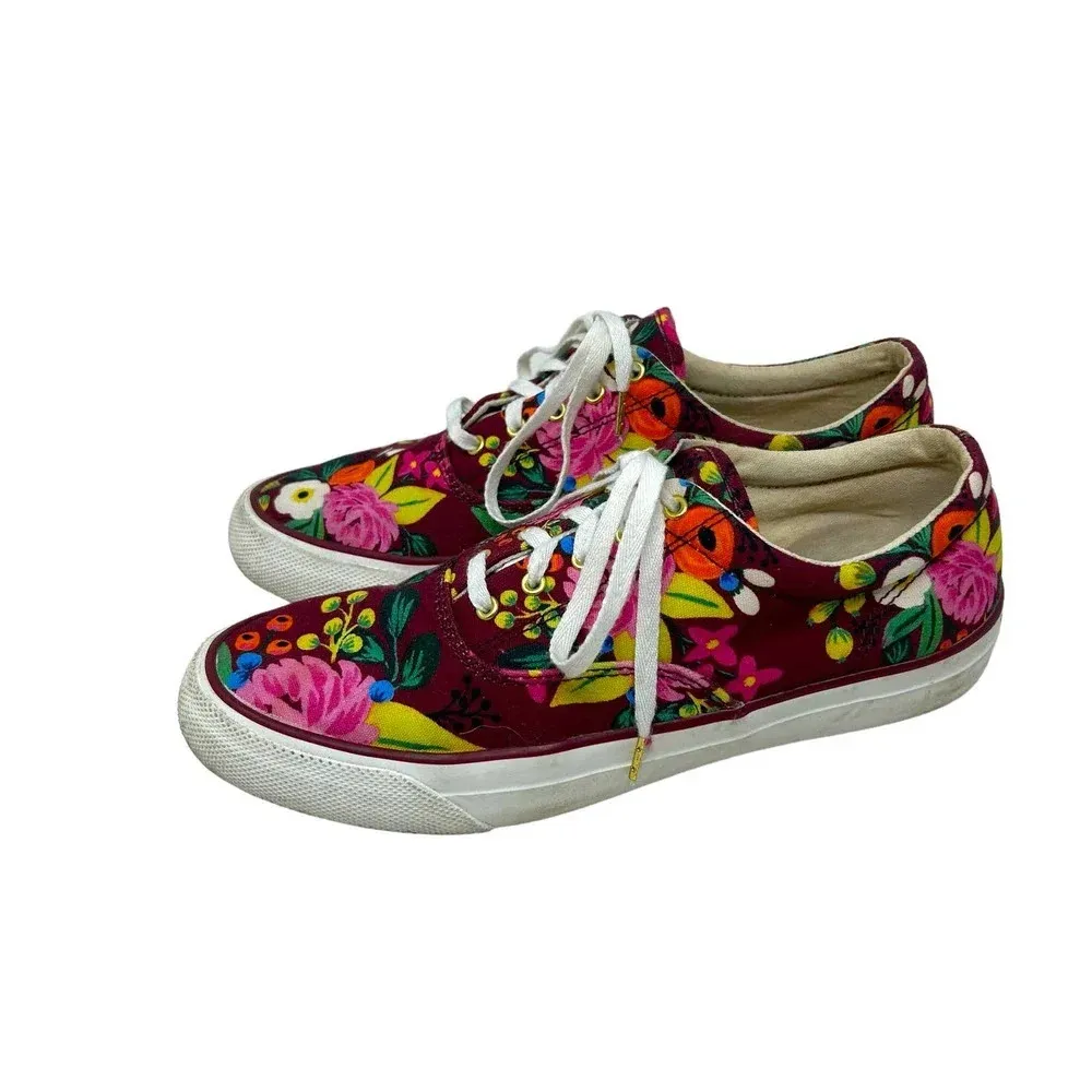 Keds x Rifle‎ Paper Co. Anchor Vintage Blossoms in Burgundy Size 6 - Image 3