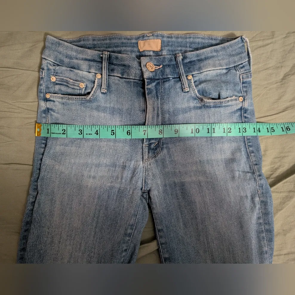 Mother The Looker Cropped Jeans W25 Wash Well Played Blue Size 25 - Image 9