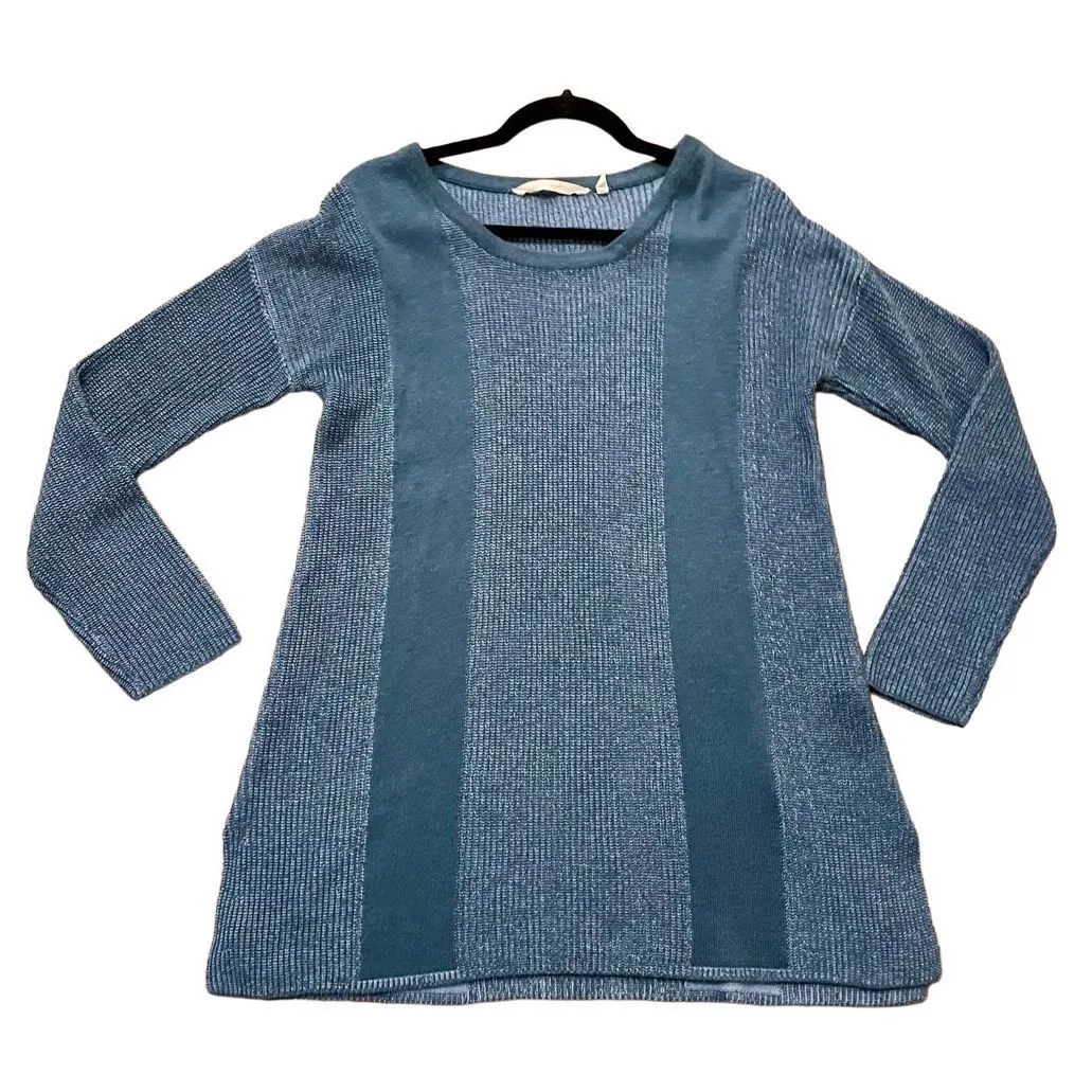 Soft Surroundings blue crewneck sweater size small - Image 3