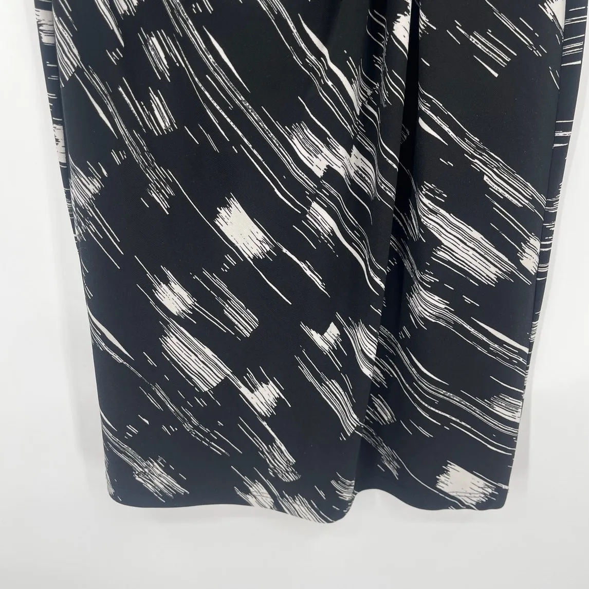 Lauren Ralph Lauren Twist Midi Dress Sz 6 Corpcore Modern Office Ruched Minimal - Image 4