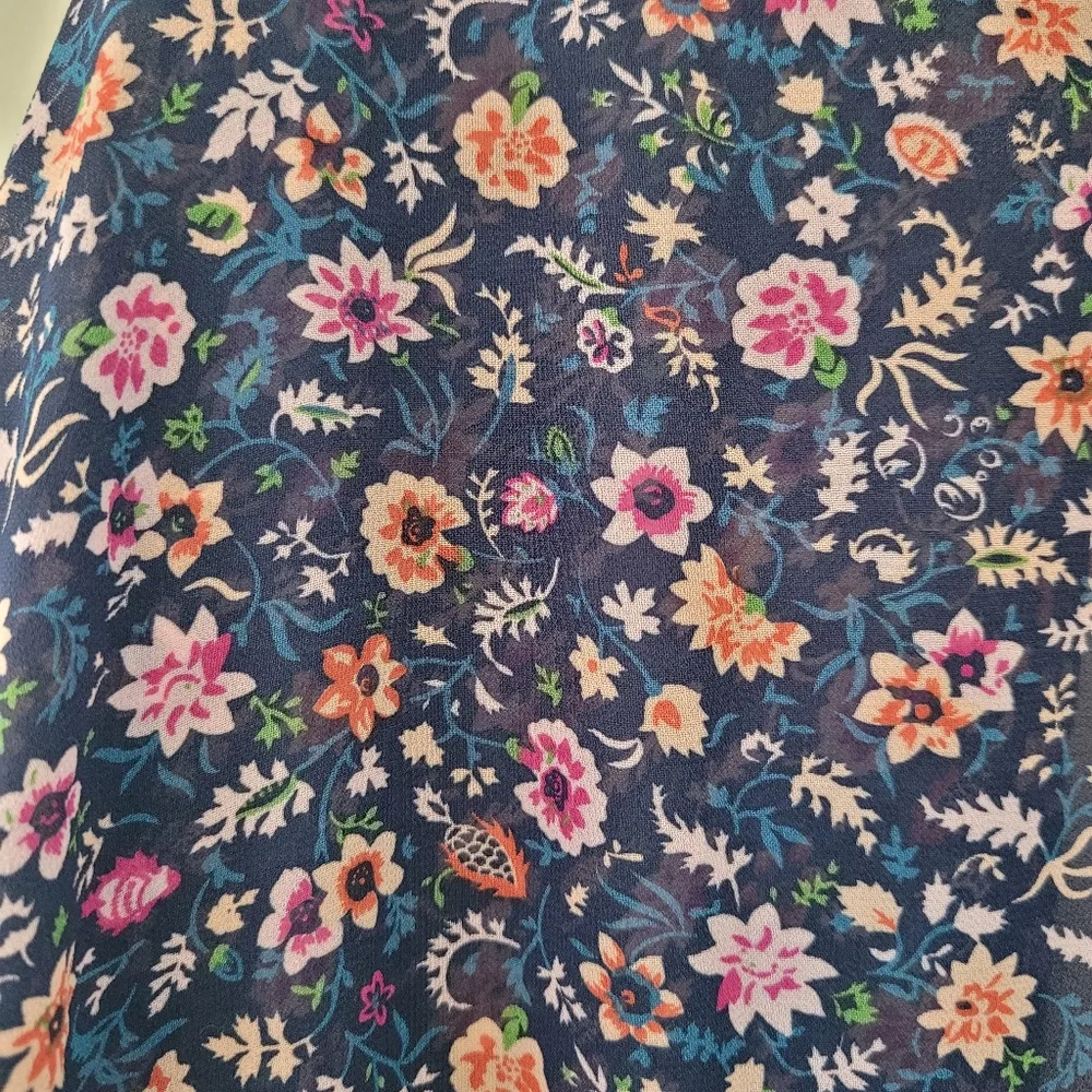 Lucky Brand Floral Sheer Tie-Front Kimono - Image 8