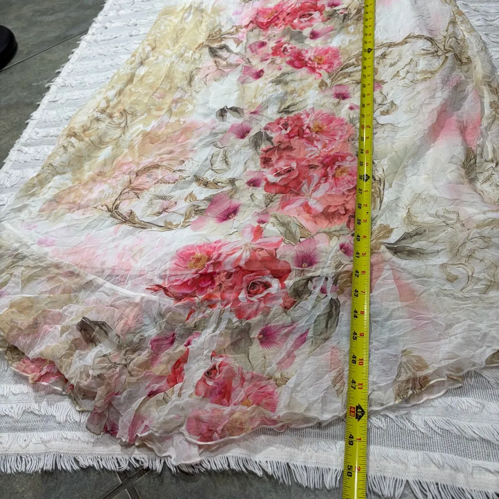 Cal Style Embellished Gauze Maxi Dress Rhinestones Fairycore Ethereal Sz 2XL Pink - Image 12