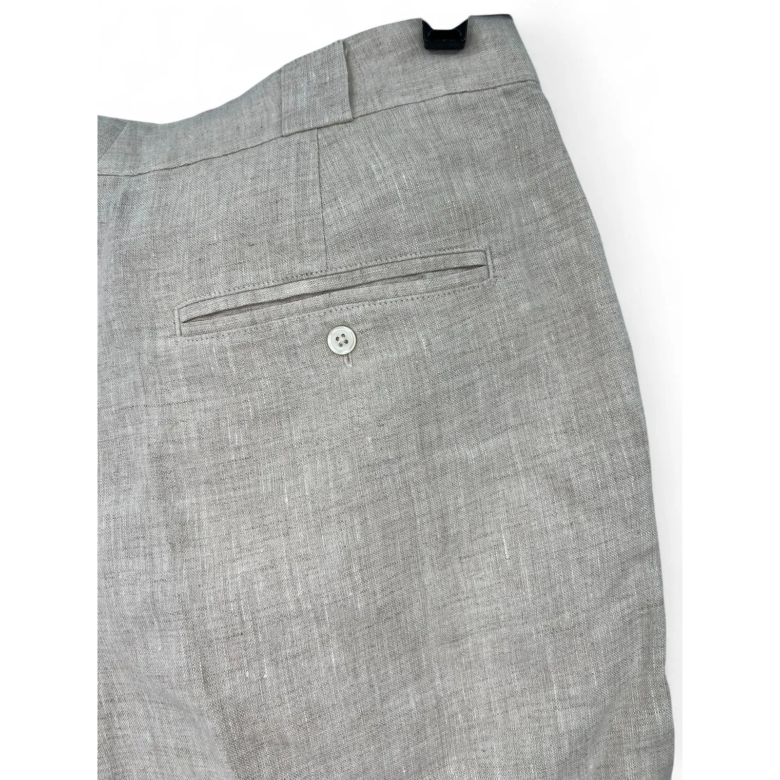 SAKS FIFTH AVE | 6 | Set Lot of 2 Linen Shorts 6.5 Inseam Linen Beige White - Image 7