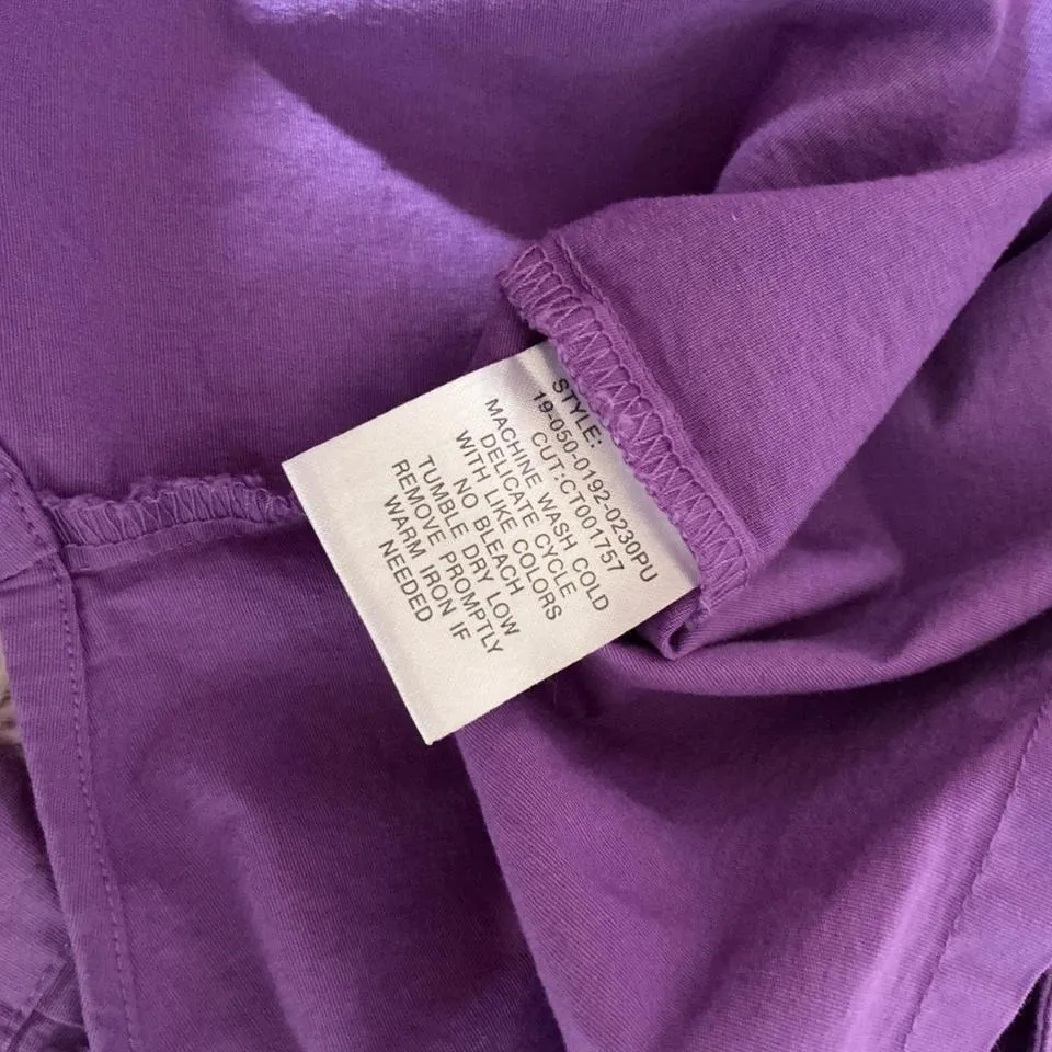 Shyanne Purple Floral Embroidered Western‎ Shirt Blouse Long Sleeve Size Small - Image 4