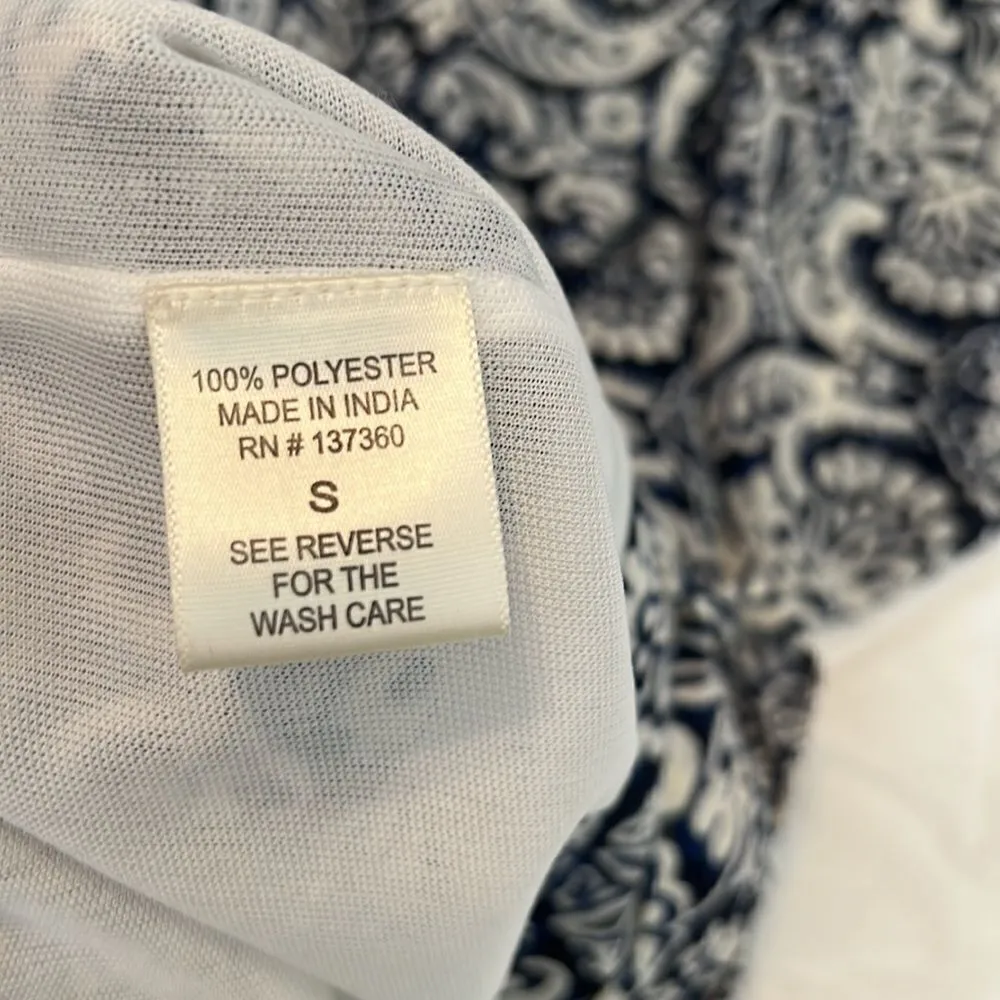 Truth NYC pretty blue and white palazzo pants lined to upper thigh flowy EUC - Image 12