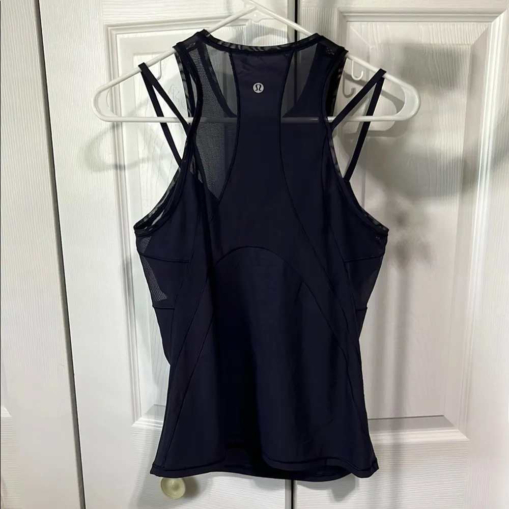 lululemon athletica Navy Mesh Tank Top - Image 3