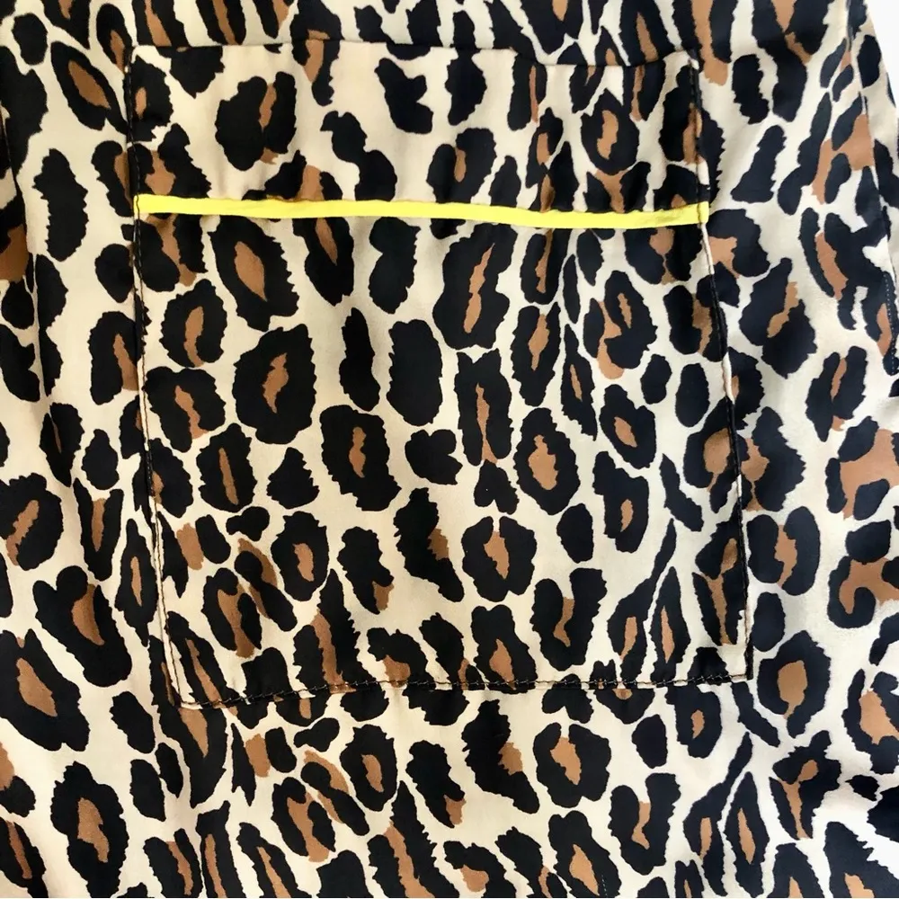 Le Superbe Beatnik Silk Cheetah Pajama Inspired Jumpsuit Cropped Animal Print 4 - Image 10