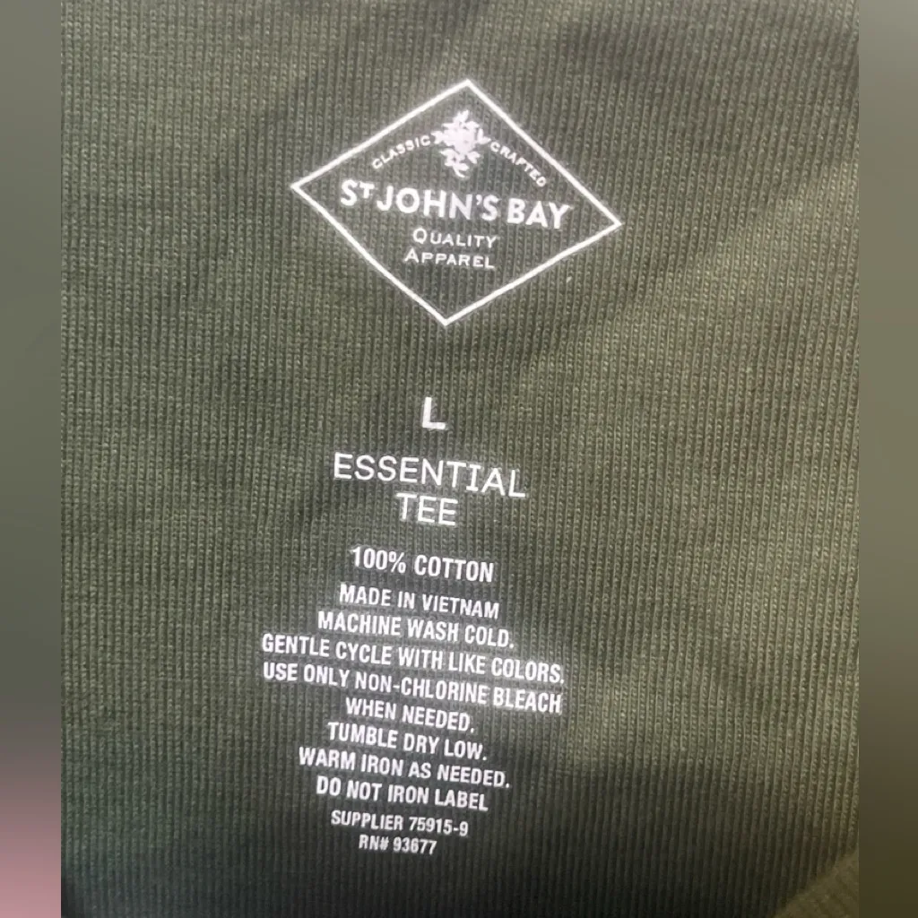 St. John's Bay Olive Essential Tee - Image 2