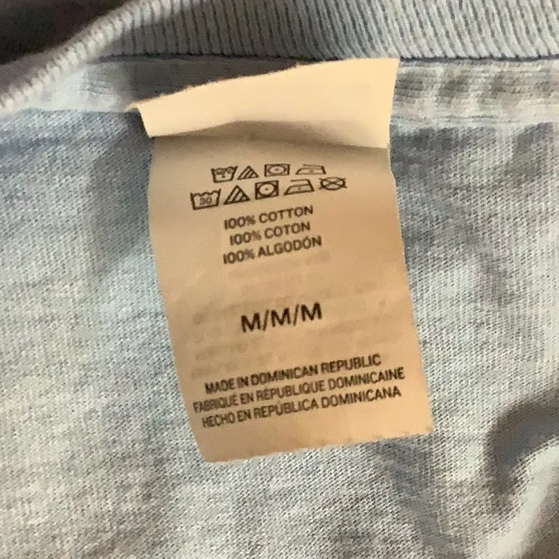 Hanes Size Medium Body Positivity Awareness Blue Graphic T-Shirt. Preloved - Image 5